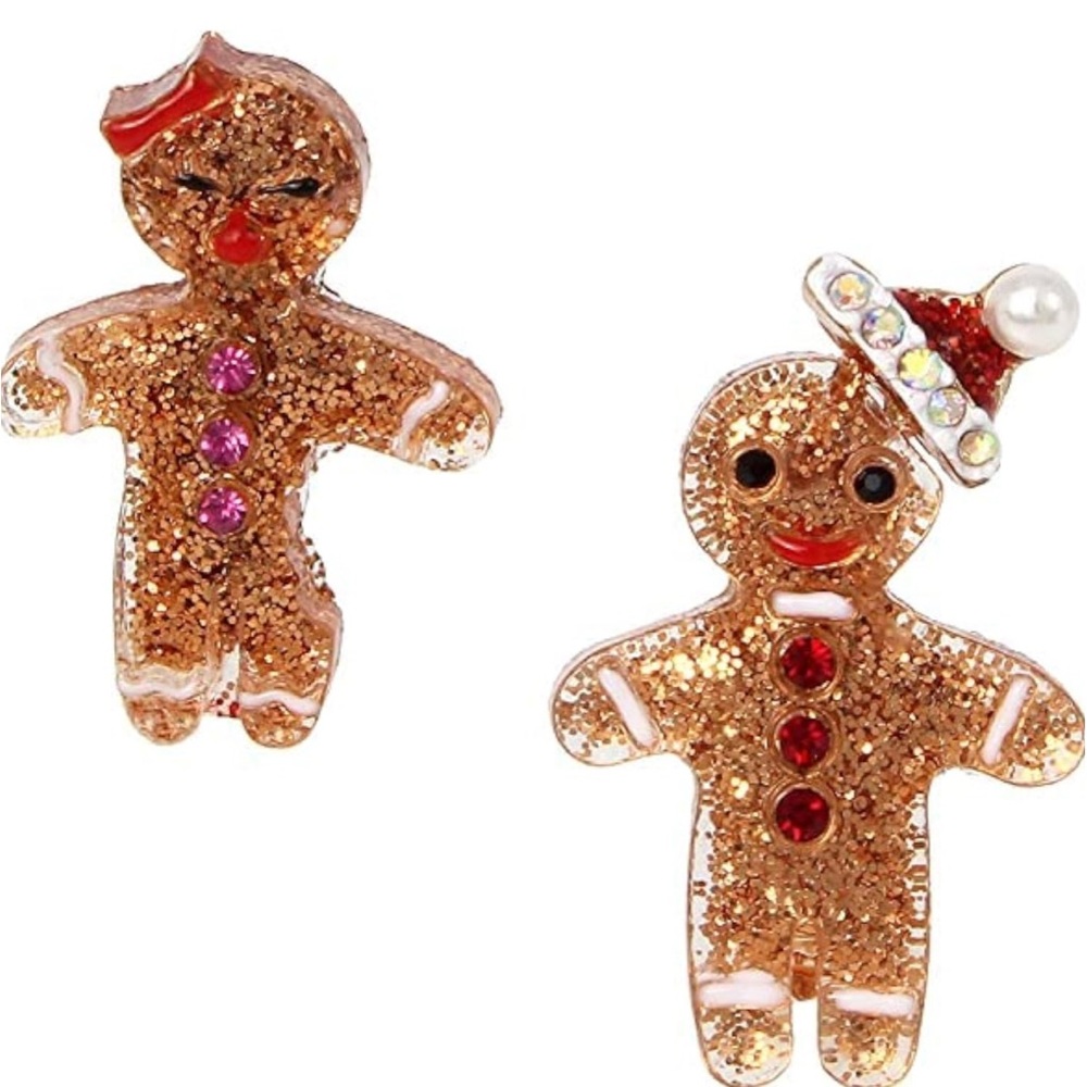 NWT Betsey Johnson Gingerbread Stud Earrings